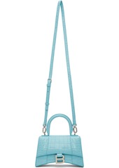 Balenciaga Blue Croc XS Hourglass Bag