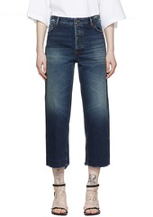 Balenciaga Blue Cropped Jeans