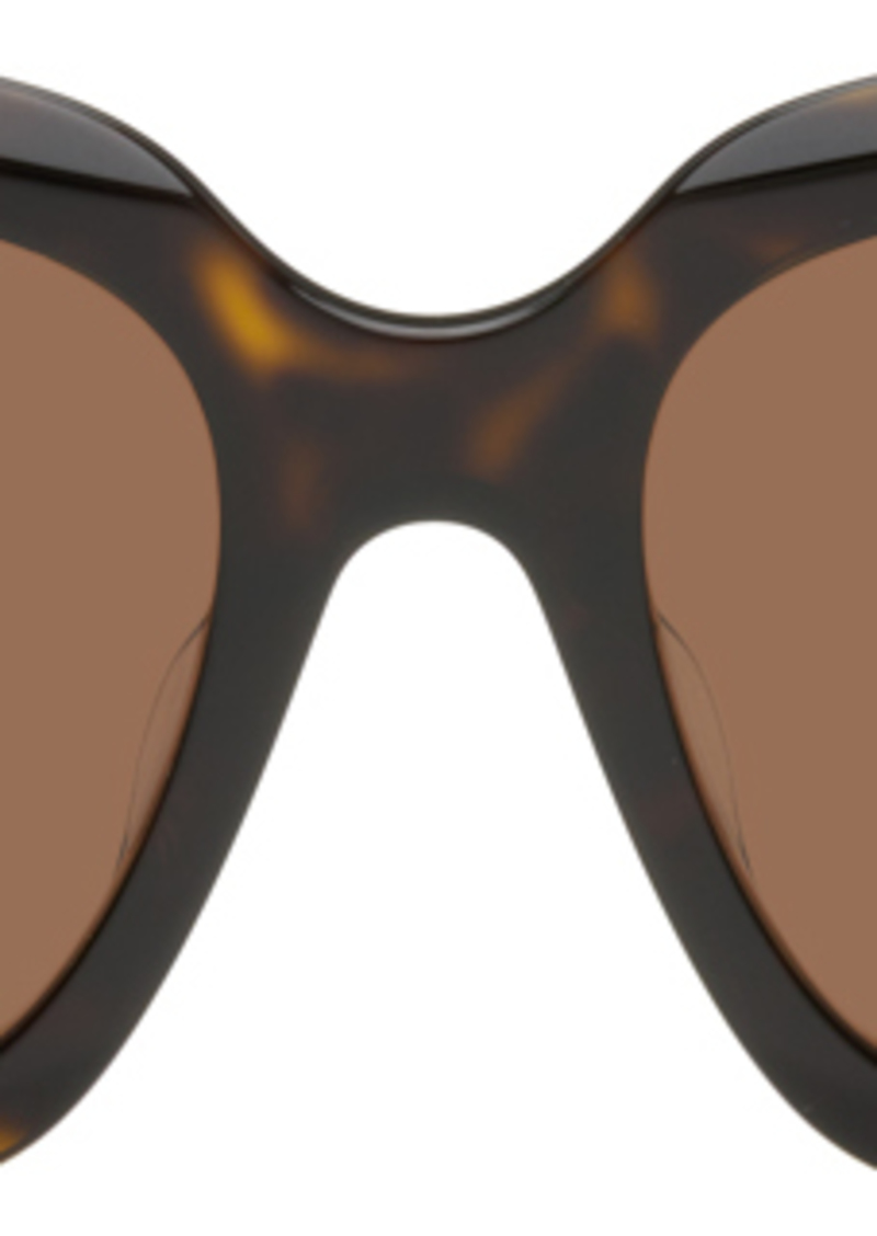 Balenciaga Brown & Black Square Sunglasses