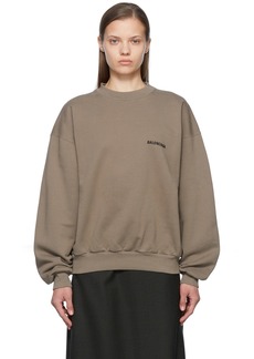Balenciaga Brown Cotton Sweatshirt