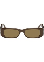 Balenciaga Brown Dynasty Rectangle Sunglasses