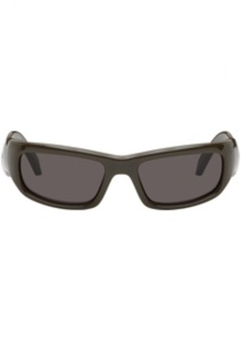 Balenciaga Brown Hamptons Rectangle Sunglasses