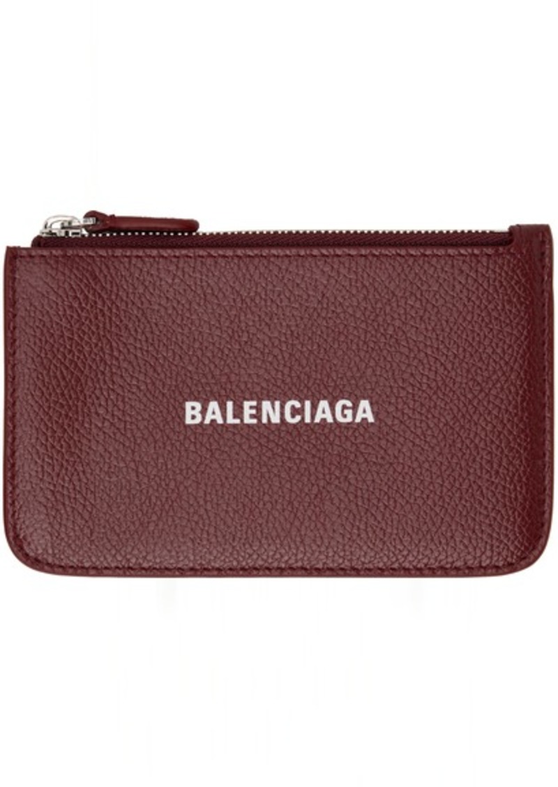 Balenciaga Burgundy Long Card Holder