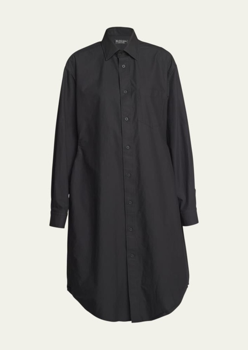 Balenciaga Button-Front Shirtdress