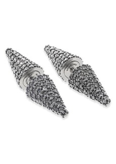 Balenciaga Cagole Crystal Pavé Double Spike Earrings