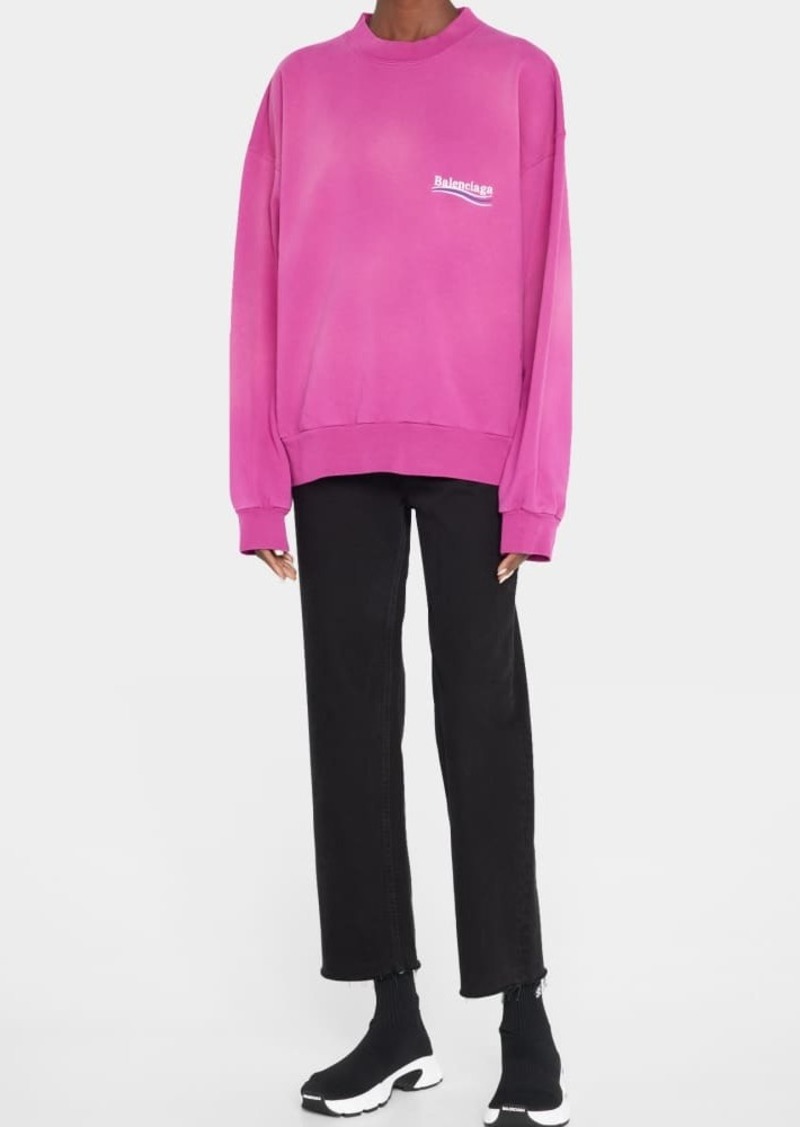 Balenciaga Campaign Logo Oversized Sweatshirt