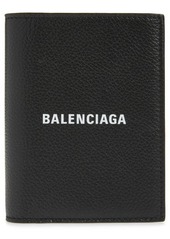 Balenciaga Cash Logo Vertical Leather Bifold Wallet