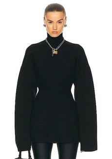 Balenciaga Cashmere Hourglass Turtleneck Sweater