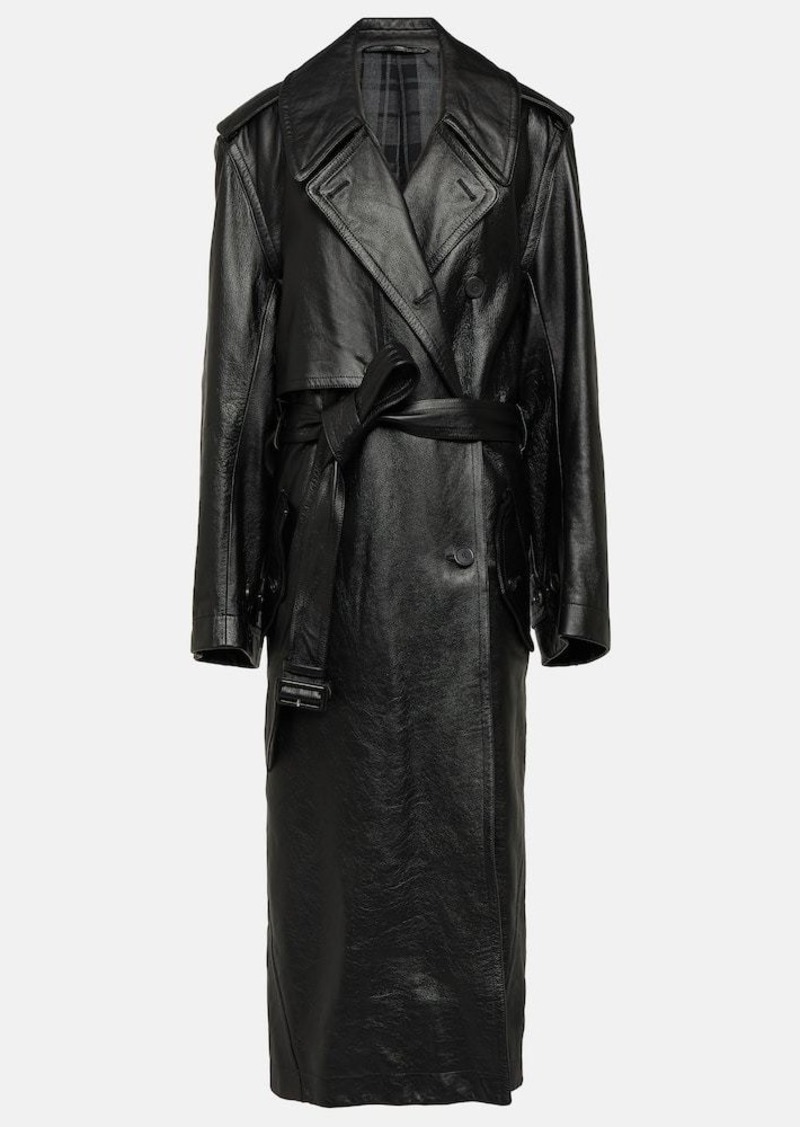 Balenciaga Cocoon leather trench coat