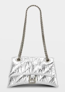 Balenciaga Crush Small Quilted Metallic Chain Shoulder Bag