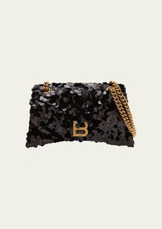 Balenciaga Crush Small Sequins Chain Shoulder Bag