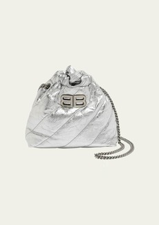 Balenciaga Crush XS Metallic Quilted Bucket Bag