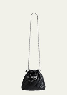 Balenciaga Crush XS Quilted Leather Bucket Bag