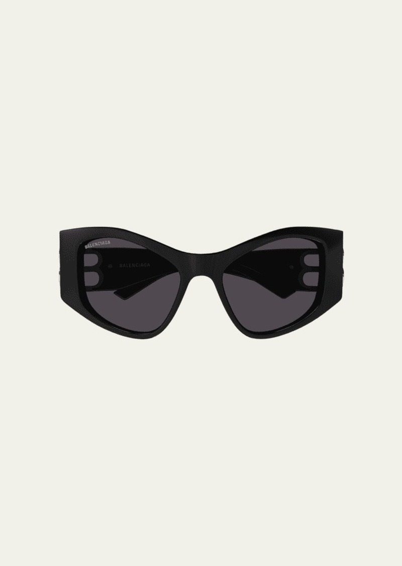 Balenciaga Cut-Out BB Acetate Cat-Eye Sunglasses