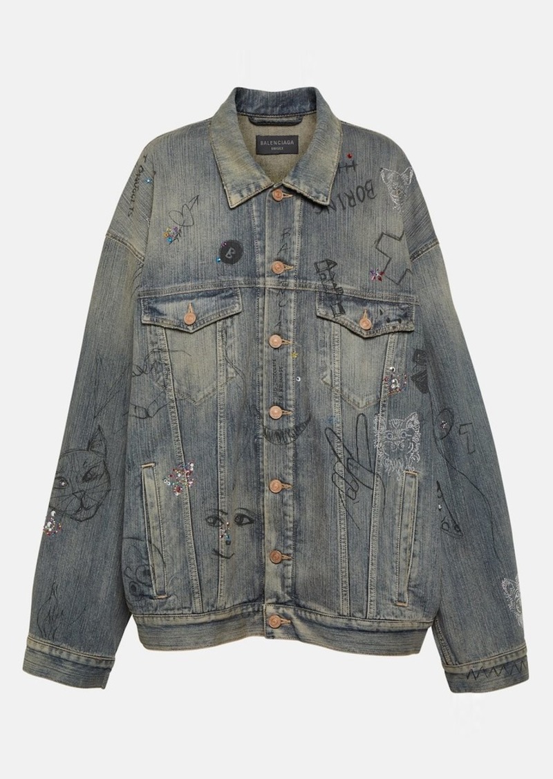 Balenciaga Embellished denim jacket