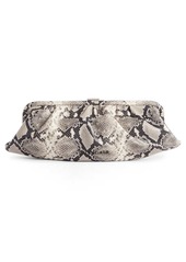 Balenciaga Extra Large Cloud Python Embossed Leather Clutch