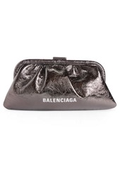 Balenciaga Extra Small Cloud Metallic Leather Clutch