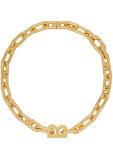 Balenciaga Gold B Chain Necklace