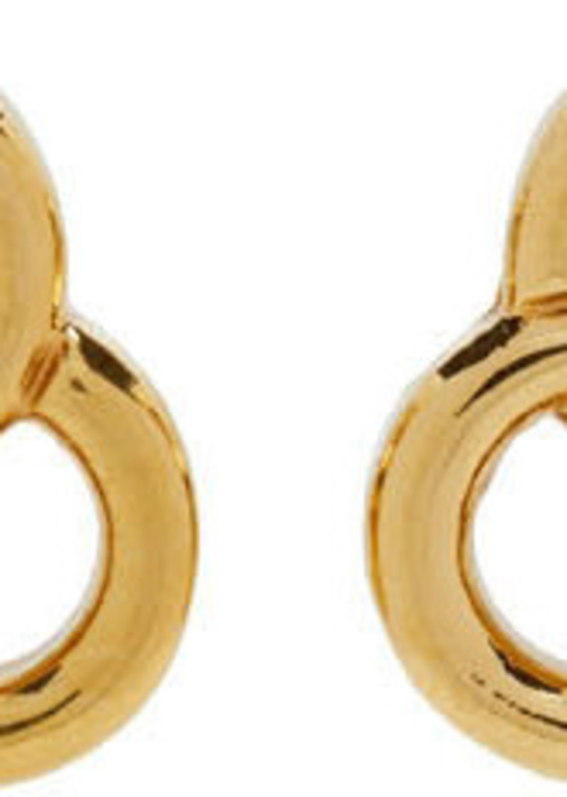 Balenciaga Gold BB Earrings