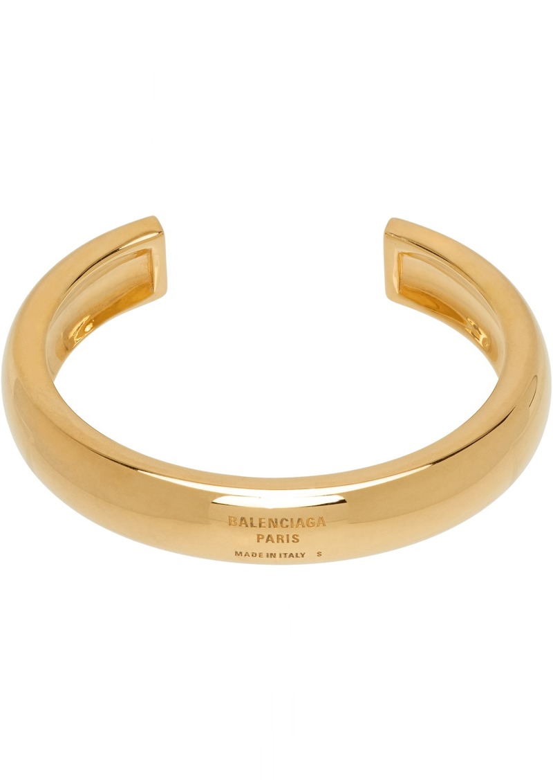 Balenciaga Gold Plated Cuff Bracelet