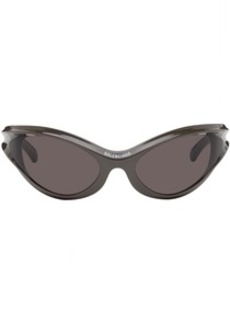 Balenciaga Gray Dynamo Round Sunglasses