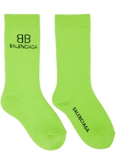 Balenciaga Green & Black BB Socks