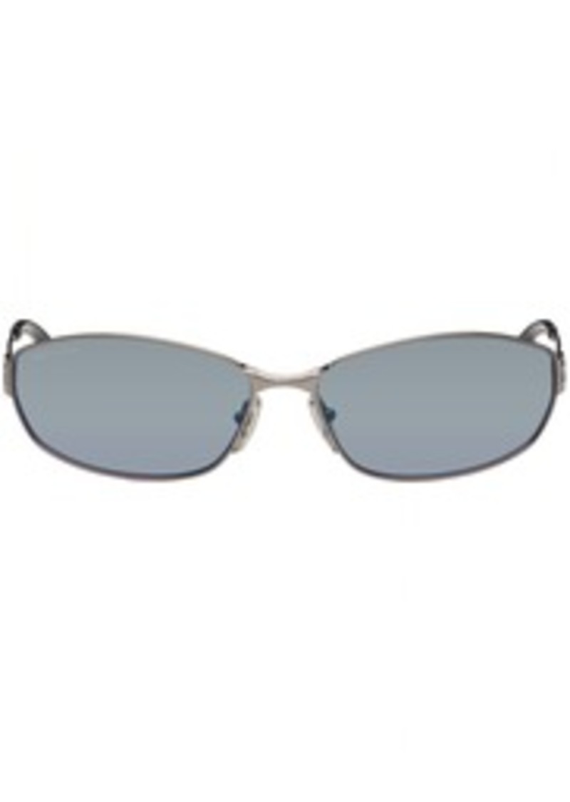 Balenciaga Gunmetal Rectangular Sunglasses