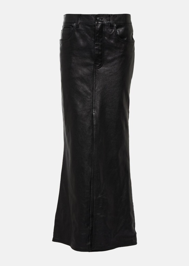 Balenciaga Leather maxi skirt