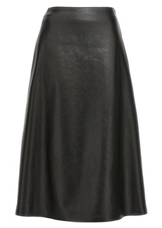 BALENCIAGA Leather midi skirt