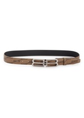 Balenciaga Logo Coated Stretch Canvas Belt