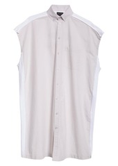 Balenciaga Logo Hybrid Sleeveless Shirtdress