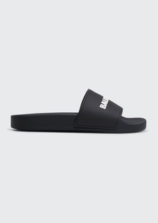 Balenciaga Logo Rubber Pool Slides