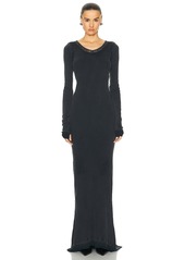 Balenciaga Long Sleeve Lingery Maxi Dress