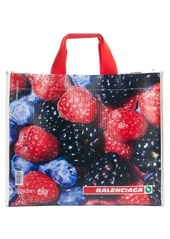 Balenciaga Medium Antwerp Print Leather Shopper