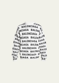 Balenciaga Men's Allover Logo Sweater