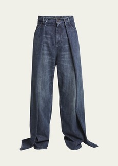 Balenciaga Men's Baggy Jeans with Double Side Panels