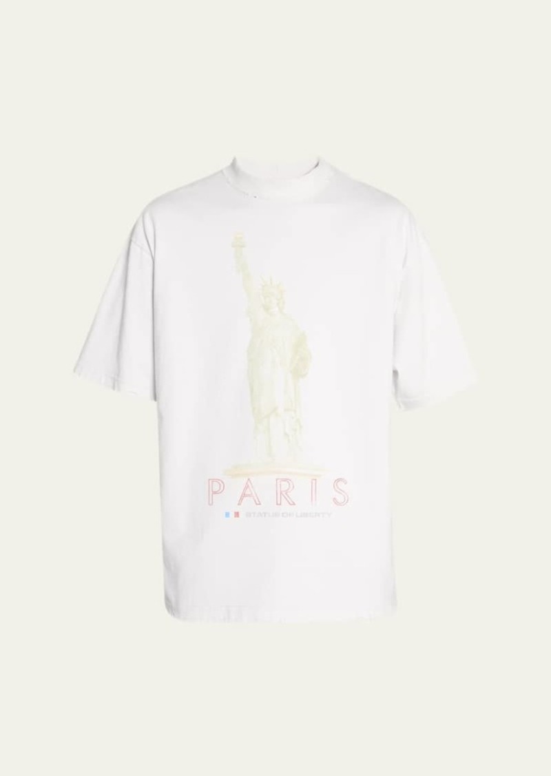 Balenciaga Men's Paris Liberty Medium-Fit T-Shirt