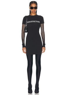 Balenciaga Mesh Sleeve Dress