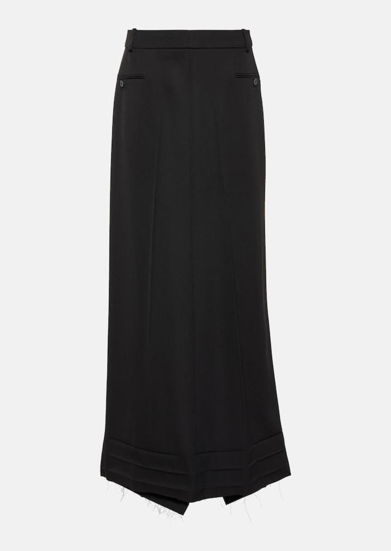 Balenciaga Mid-rise wool maxi skirt