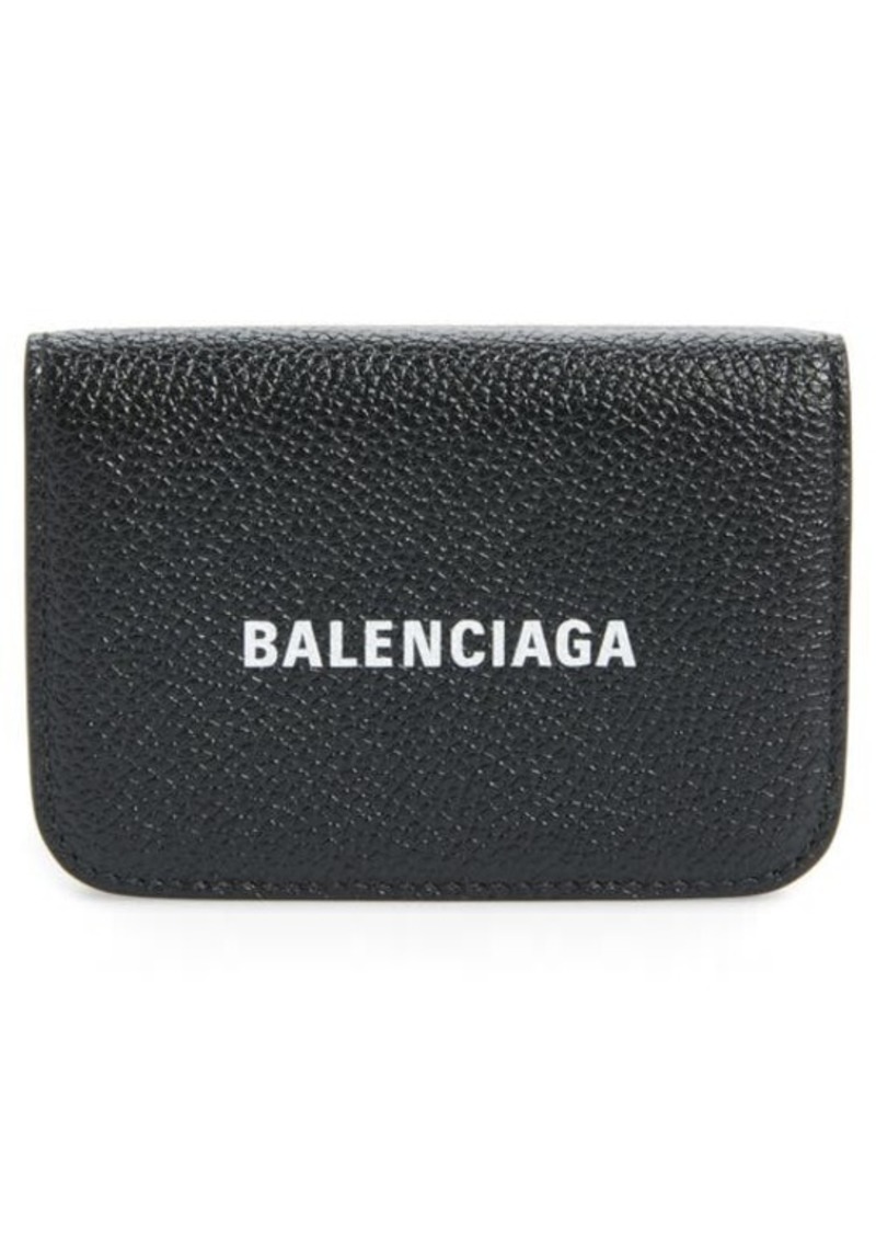 Balenciaga Mini Cash Logo Leather Wallet