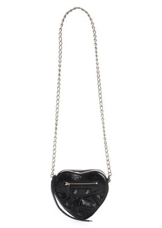 Balenciaga Mini Le Cagole Leather Heart Crossbody Bag