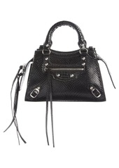 Balenciaga Mini Neo Classic City Snake Embossed Leather Top Handle Bag in Black at Nordstrom
