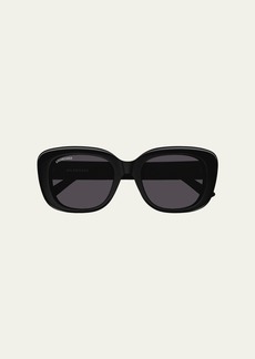 Balenciaga Monogram Acetate Round Sunglasses