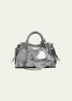 Balenciaga Neo Cagole  XS Metallic Leather Top-Handle Bag