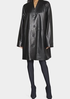 Balenciaga Oversize Leather Lining Jacket