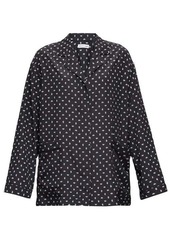 Balenciaga Oversized BB logo-print crepe blouse
