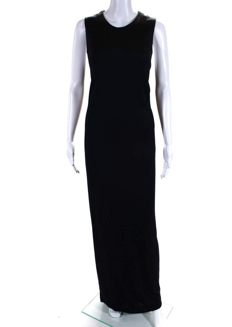 Balenciaga Paris Womens Navy Open Back Sleeveless Lined A-Line Dress