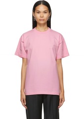 Balenciaga Pink Large Fit Logo T-Shirt