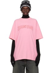 Balenciaga Pink Printed T-Shirt