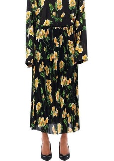 BALENCIAGA Pleated floral skirt